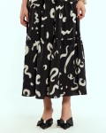 SIXDO G-Black Silk Flared Dress for Women